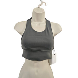 ITALIC Racerback Sports Bra in Eucalyptus Gray Size XS NWT